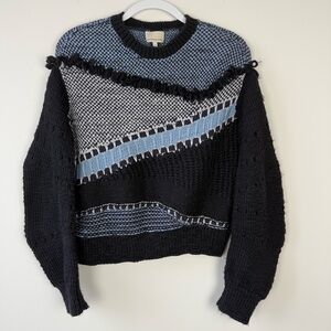 Where Mountains Meet Hand Knit Wool Sweater